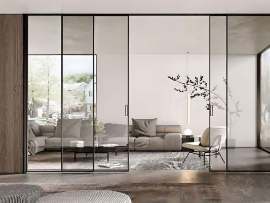 Tạo không gian liền mạch cho biệt thự với cửa lùa slim không ray dưới