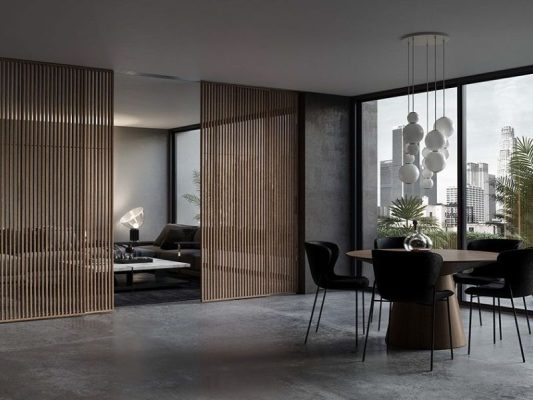 Cửa lùa nan slim nội thất Giải pháp phân vùng không gian mềm mại (2)