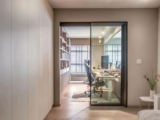 Cửa nhôm Slim nội thất cho không gian làm việc tại nhà