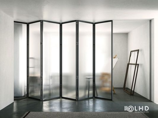 cửa nhôm slim xếp trượt