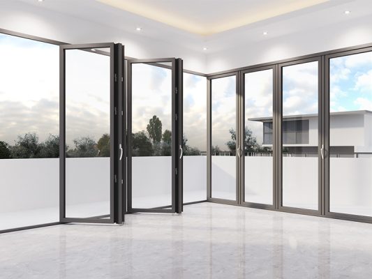 cửa nhôm slim xếp trượt