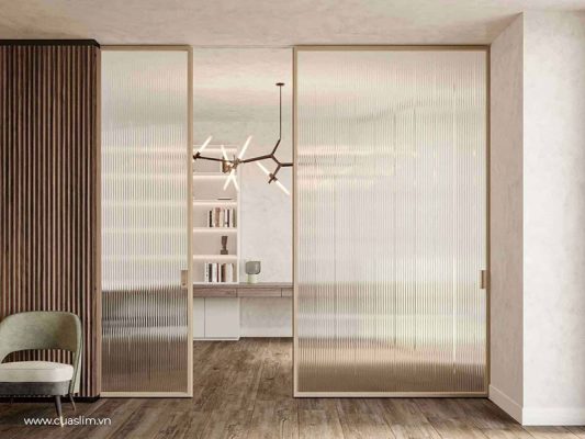 cửa đi mở trượt 2 cánh