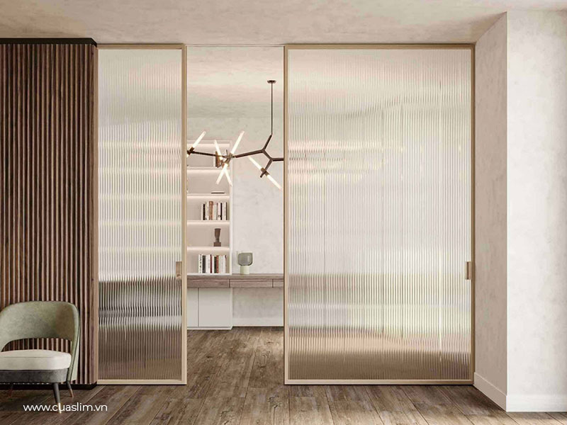 cửa đi mở trượt 2 cánh