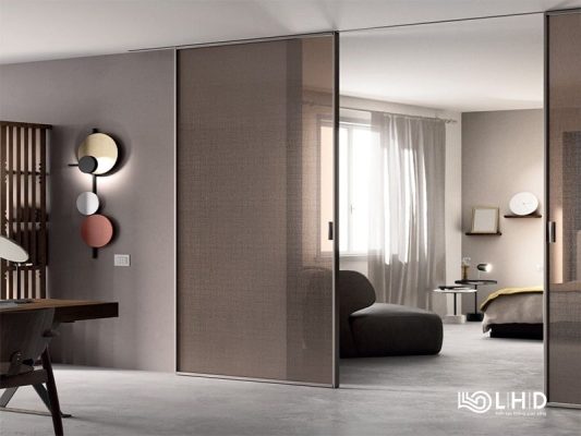 cửa đi mở trượt 2 cánh