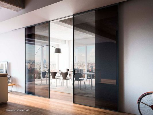 cửa đi mở trượt 2 cánh