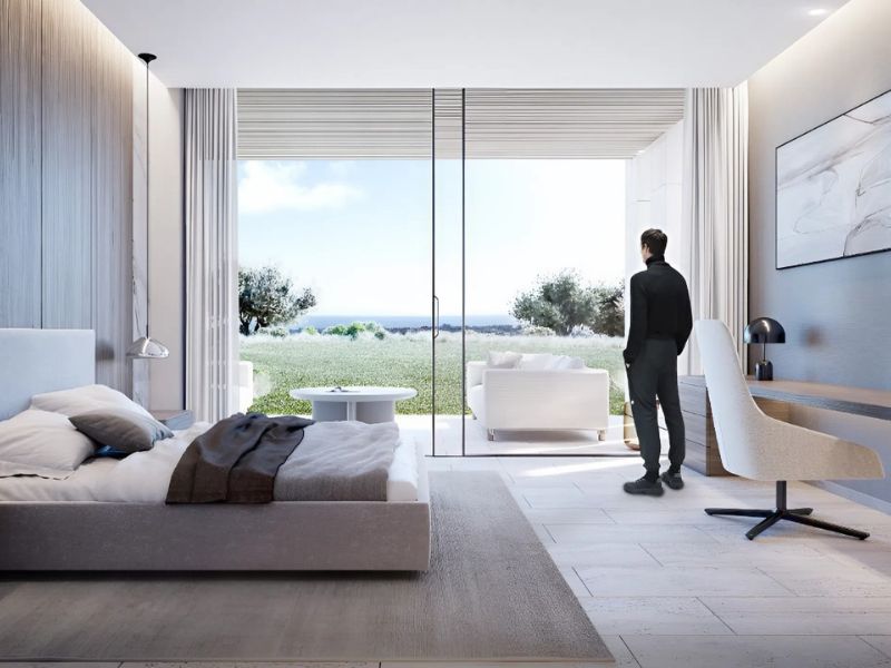 cửa đi mở trượt 2 cánh