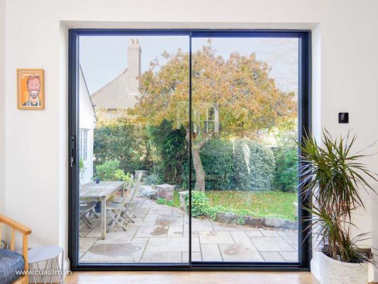 cửa đi mở trượt 2 cánh