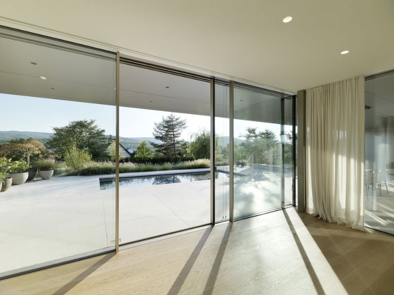 cửa trượt slim ngoại thất anode