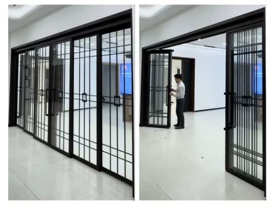 cửa trượt quay 3 ray 6 cánh
